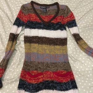 y2k vintage striped knit sweater/dress